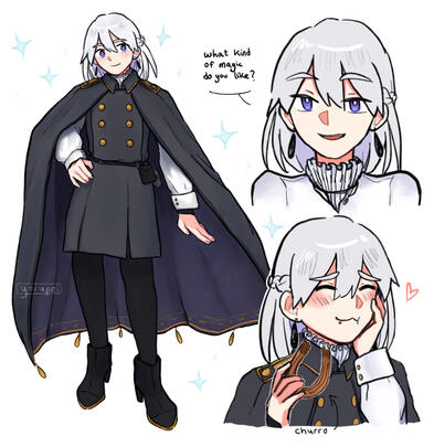 Yoru with the Royal Council of Magic uniform